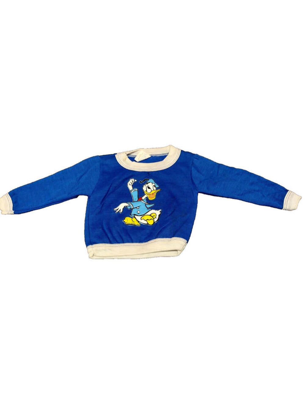 Vintage Donald Duck TODDLER SHIRTEES 1960s Blue Sweatshirt 12 months Long Sleeve